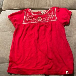 Luck brand girls small T-shirt red